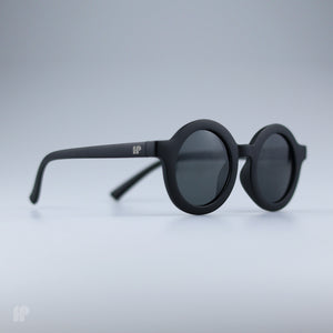 Roundabouts Matte Black kids sunglasses, side view