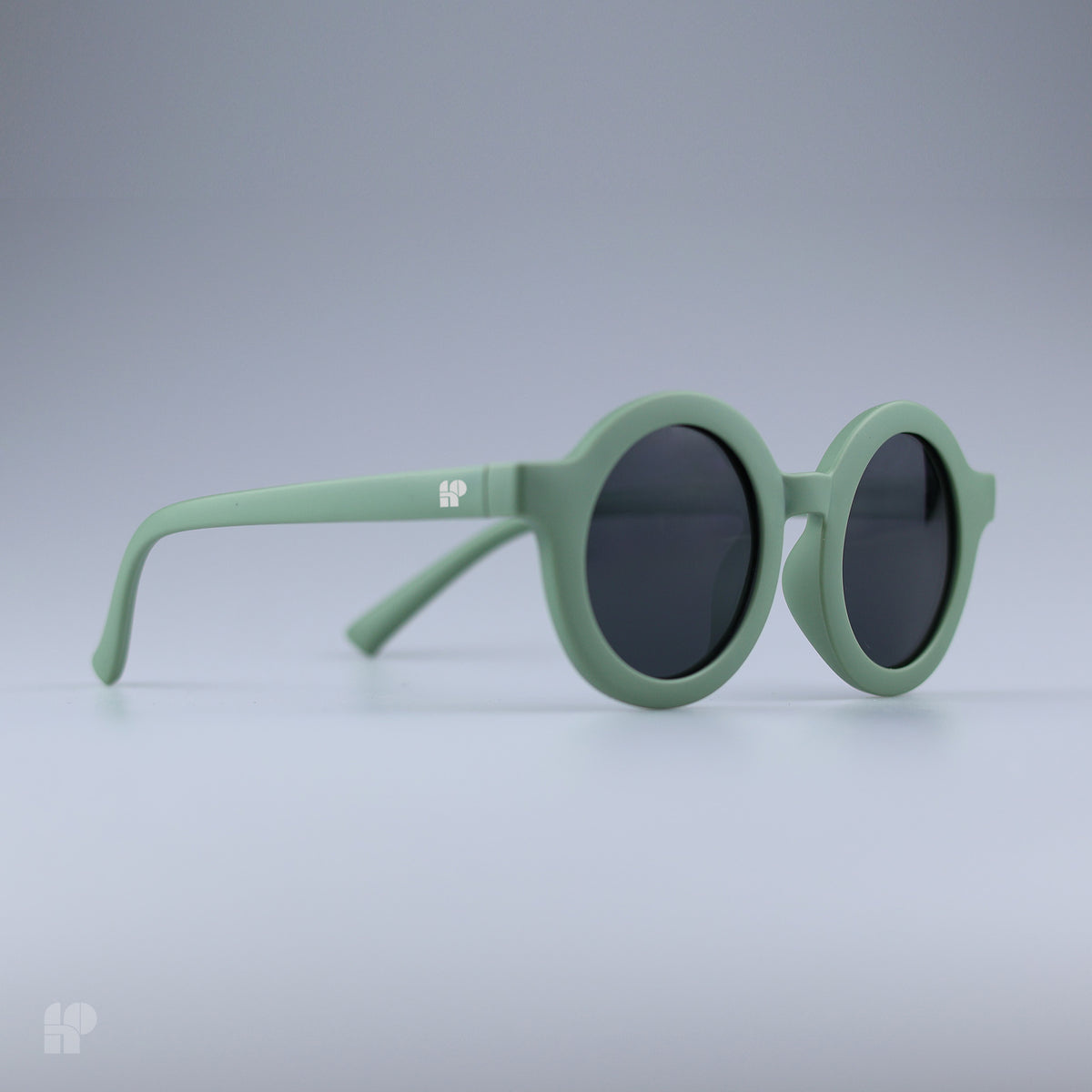 Roundabouts Sage Green kids sunglasses, side view